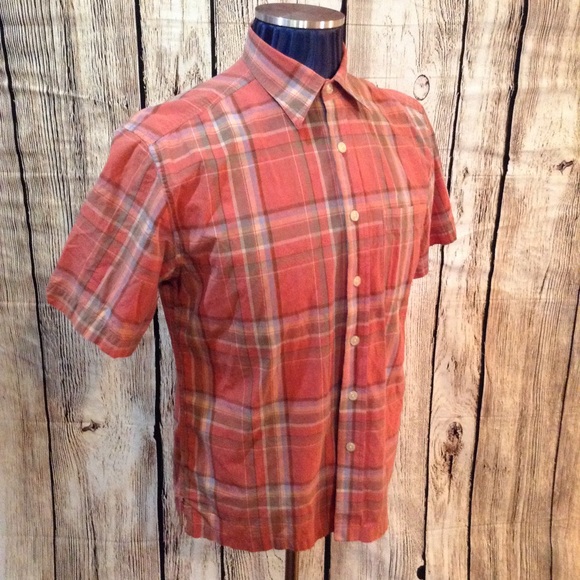 L.L. Bean Shirts Ll Bean Ss Button Front Shirt Men Med Plaid H83